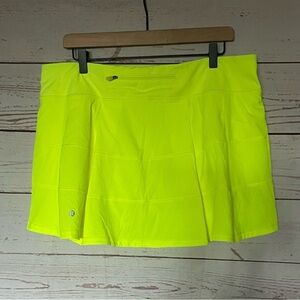 Lululemon Pace Rival Mid-Rise Skirt  Highlight Yellow Size 14